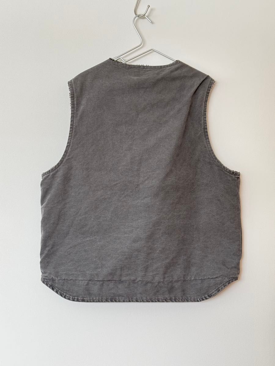 超人気】良品 カーハート ダックベスト XL グレー フェード