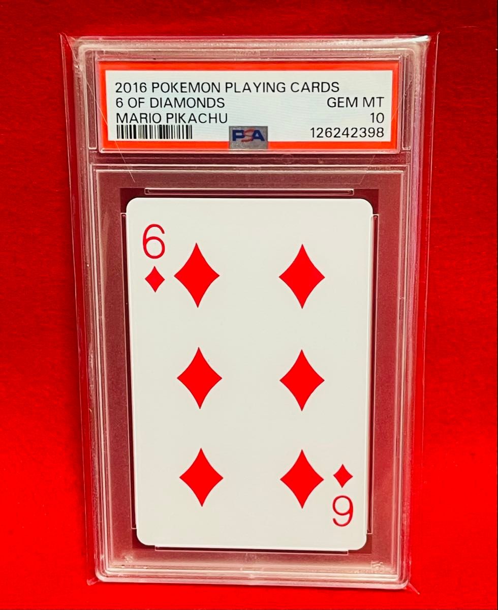 PSA10】ポケモン × 任天堂 2016年 マリオピカチュウ トランプ ♣️3