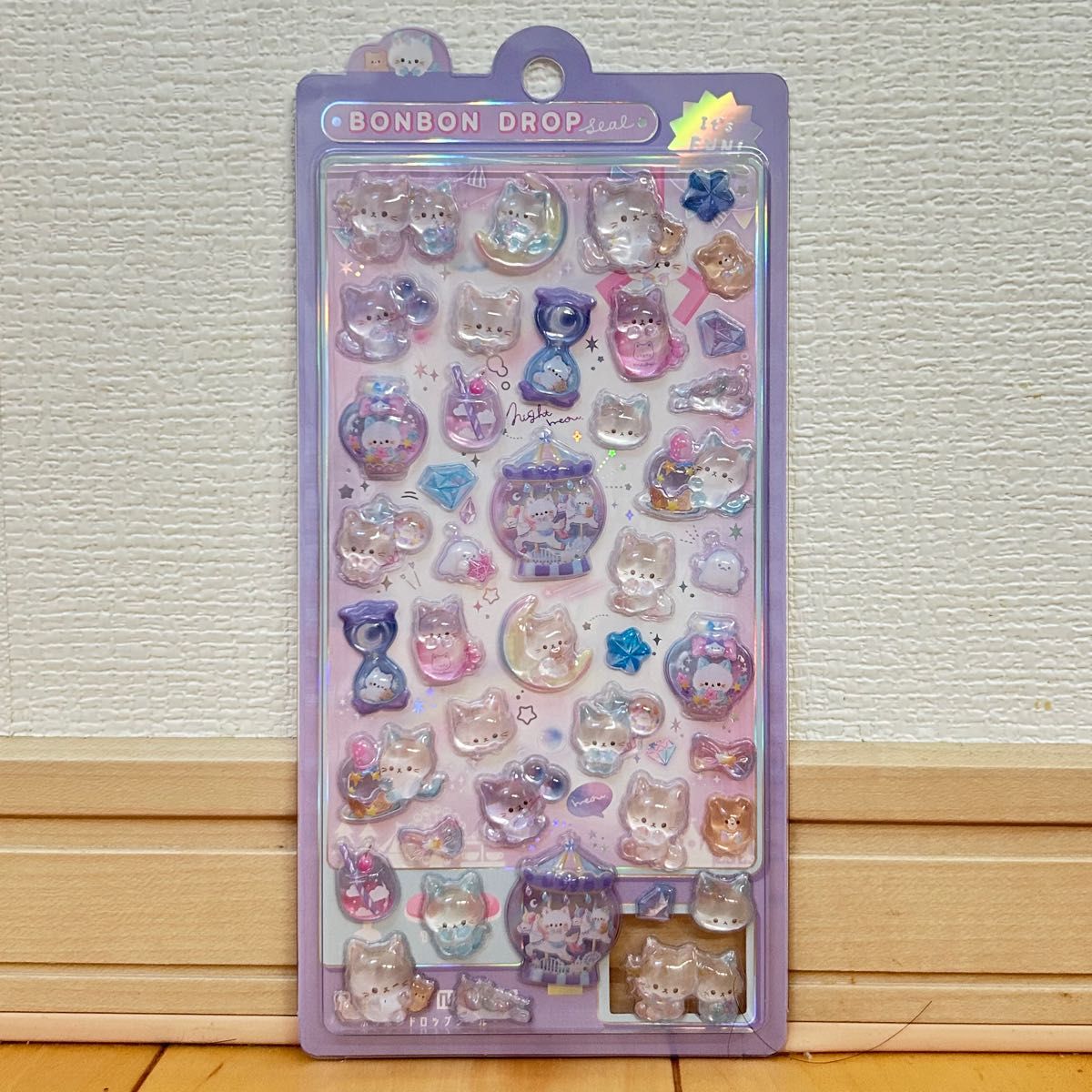 正規品】 ボンボンドロップシール ナイトミャウ ねこ シール ねこねこ