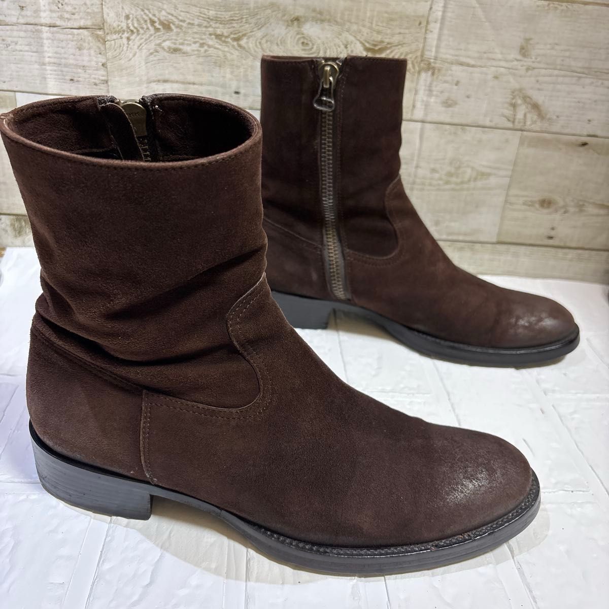 BUTTERO ブッテロ サイズ41（27 0cm相当）スエード サイドジップ