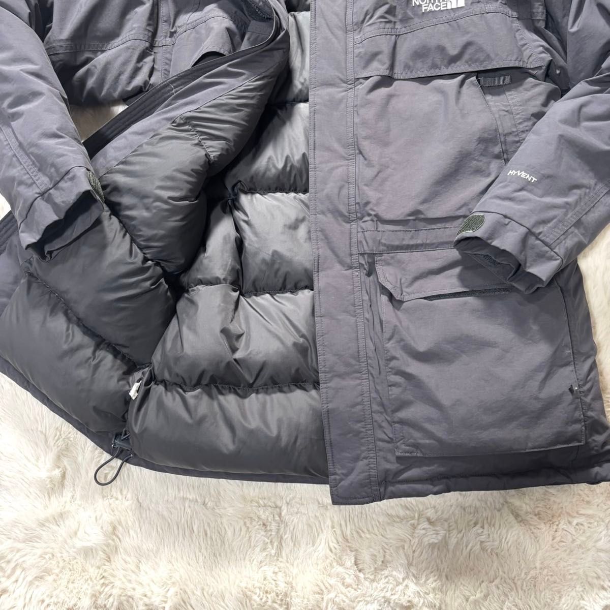 THE NORTH FACE】ファー付きダウンジャケット ダークグレー 韓国