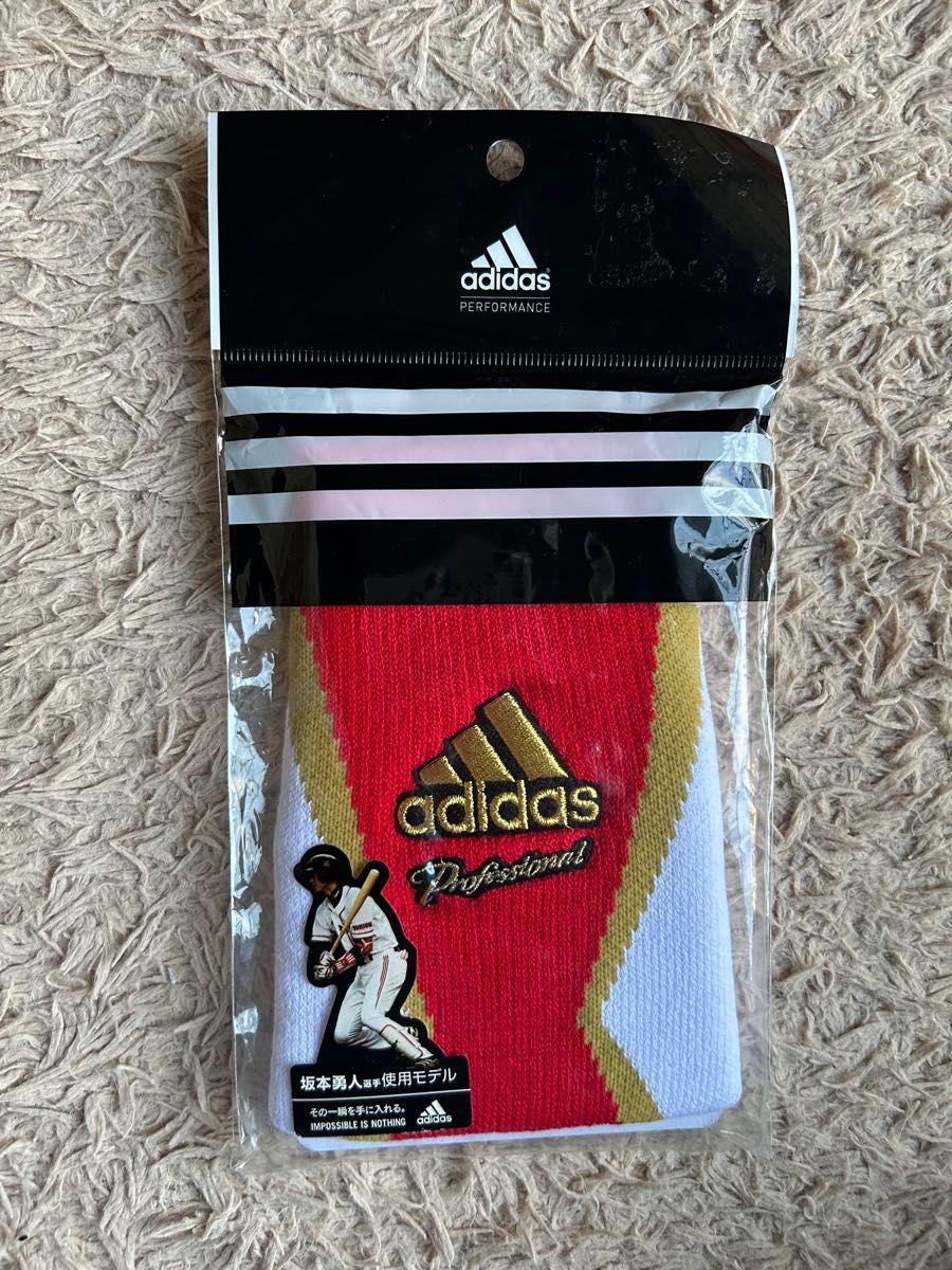 未使用品 adidas アディダス adipro リストバンド 坂本勇人選手使用