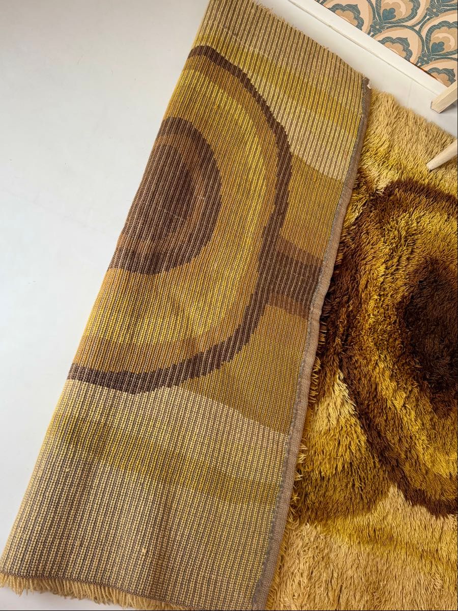 60s 70s デンマーク製 EGE社 ヴィンテージラグ ミッドセンチュリー