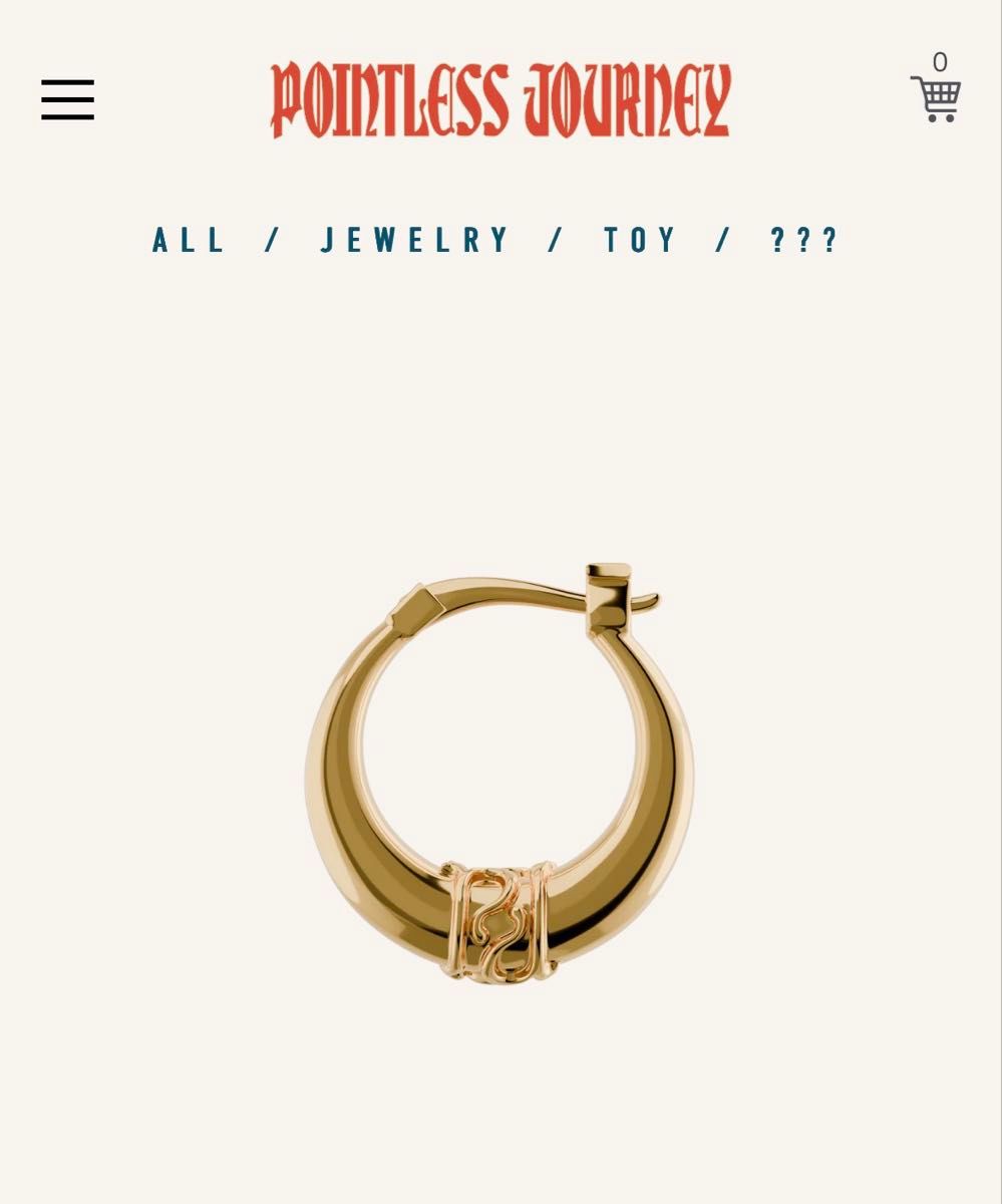 POINTLESS JOURNEY EAR RING PJ LOGO GOLD｜Yahoo!フリマ（旧PayPay