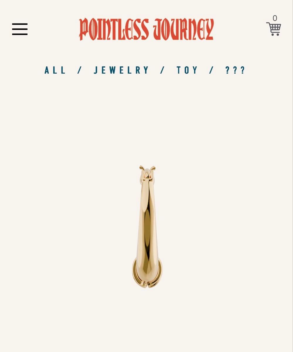 POINTLESS JOURNEY EAR RING PJ LOGO GOLD｜Yahoo!フリマ（旧PayPay
