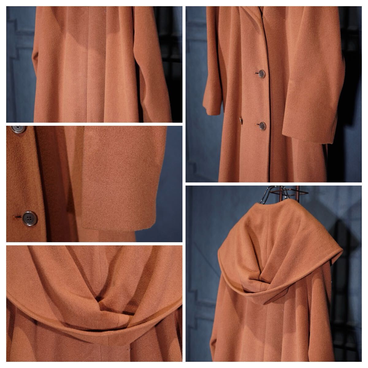 Burberrys CASHMERE BREND WOOL BIG HOODIE DOUBLE LONG COAT