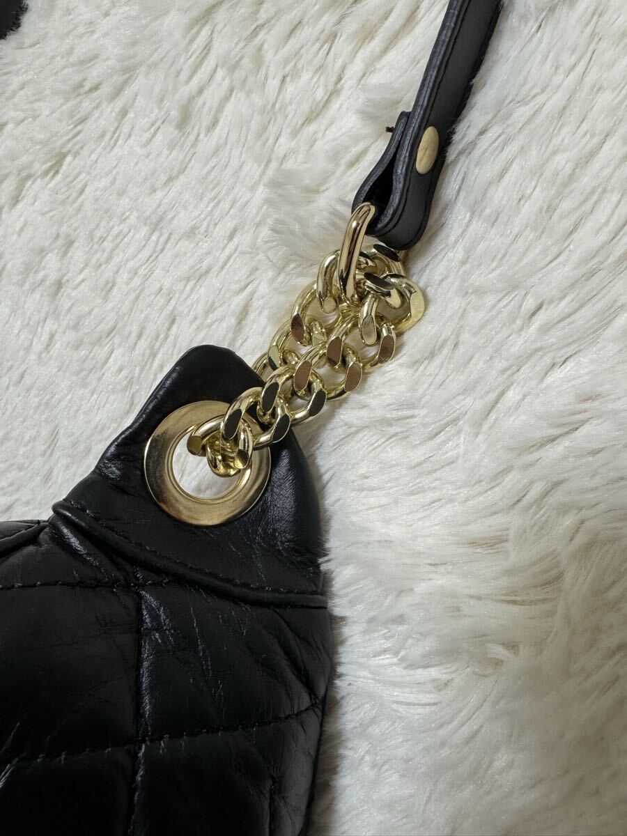 オウレンティ ボディバッグ ブラック キルティング ウエストバッグ