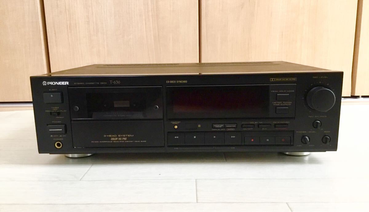 Pioneer パイオニア カセットデッキ T-636 録音 再生 ジャンク