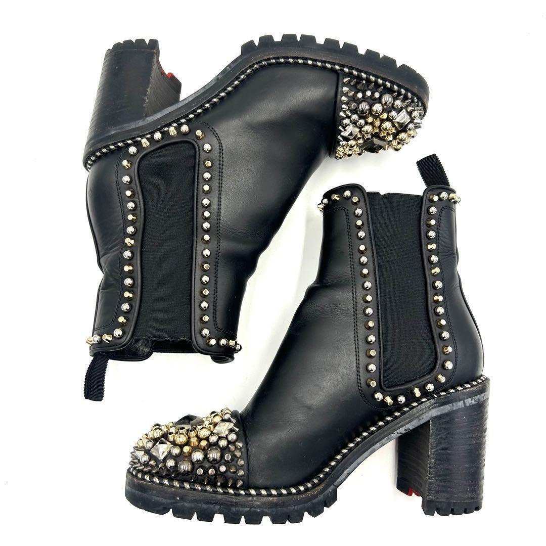 Christian Louboutin スタッズサイドゴアブーツ 1回のみ着用 値下げ