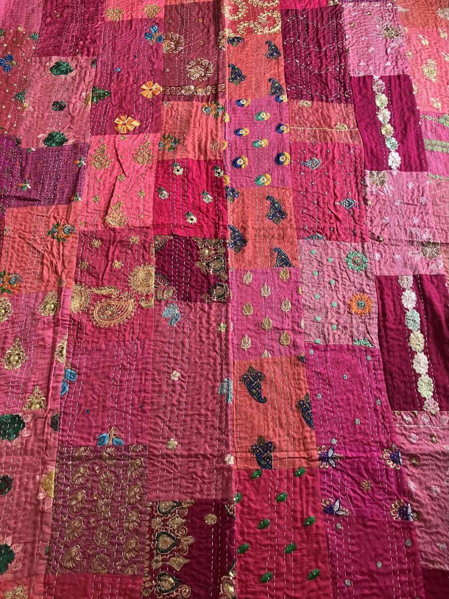 カンタキルト マルチカバー サリーパッチワーク #32 PINK｜Yahoo