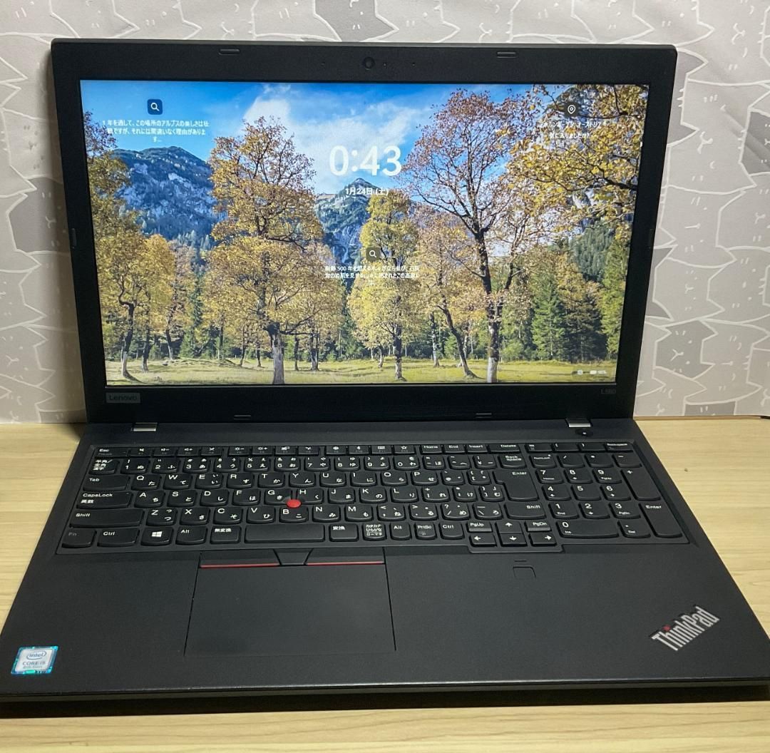大画面＞Thinkpad L580 i5/16G/SSD 256G/Office Windwos11 すぐ使える
