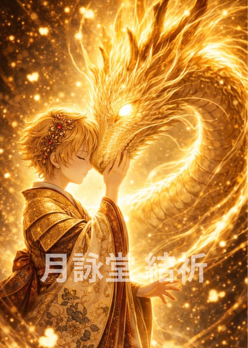 特急呪物 霊画【キンちゃん｜黄金龍】座敷わらし チョウピラコ 金運 呪