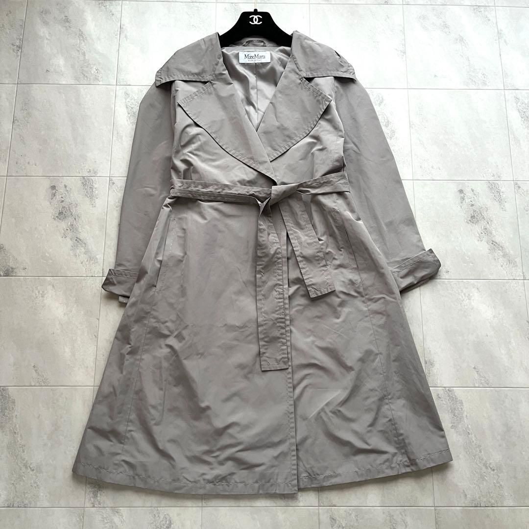 マックスマーラ トレンチコート ベルト レインコート 撥水 ベージュ 40