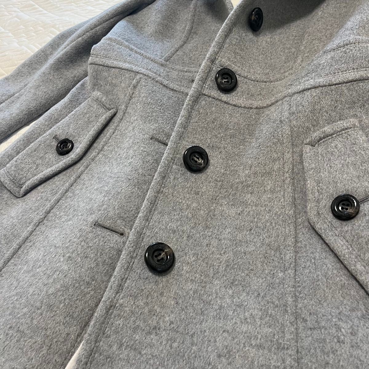 美品】ブルーレーベルクレストビレッジ ロングコート40グレー｜Yahoo