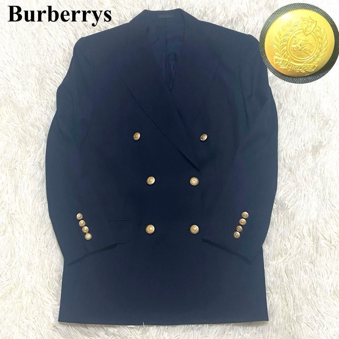 美品 希少 バーバリーズ 紺ブレ テーラードジャケット ダブル｜Yahoo