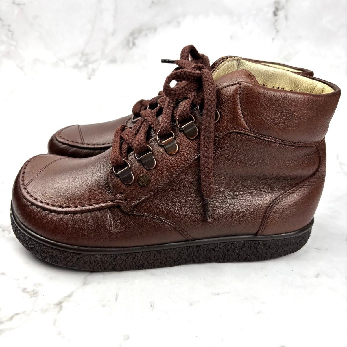 超美品】jacoform ブラウン レザー ブーツ 外反母趾 22 5 本革 ドイツ