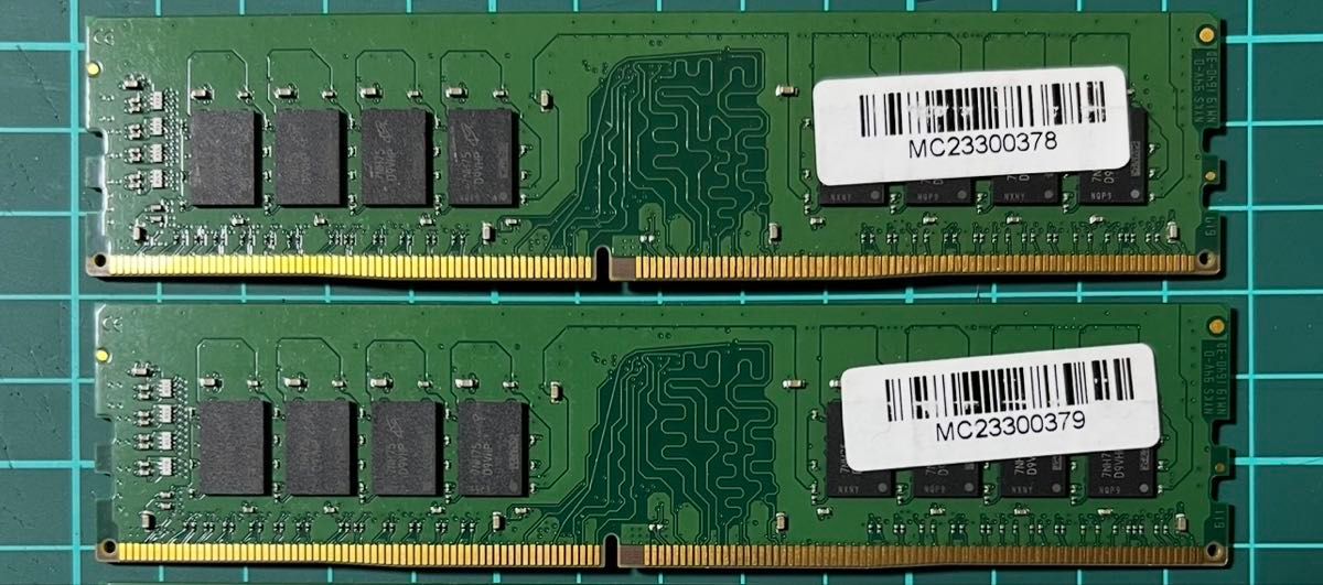 Kingston DDR4 2400MHz 32GB 16GB×2枚 KVR24N17D8/16 デスクトップ用