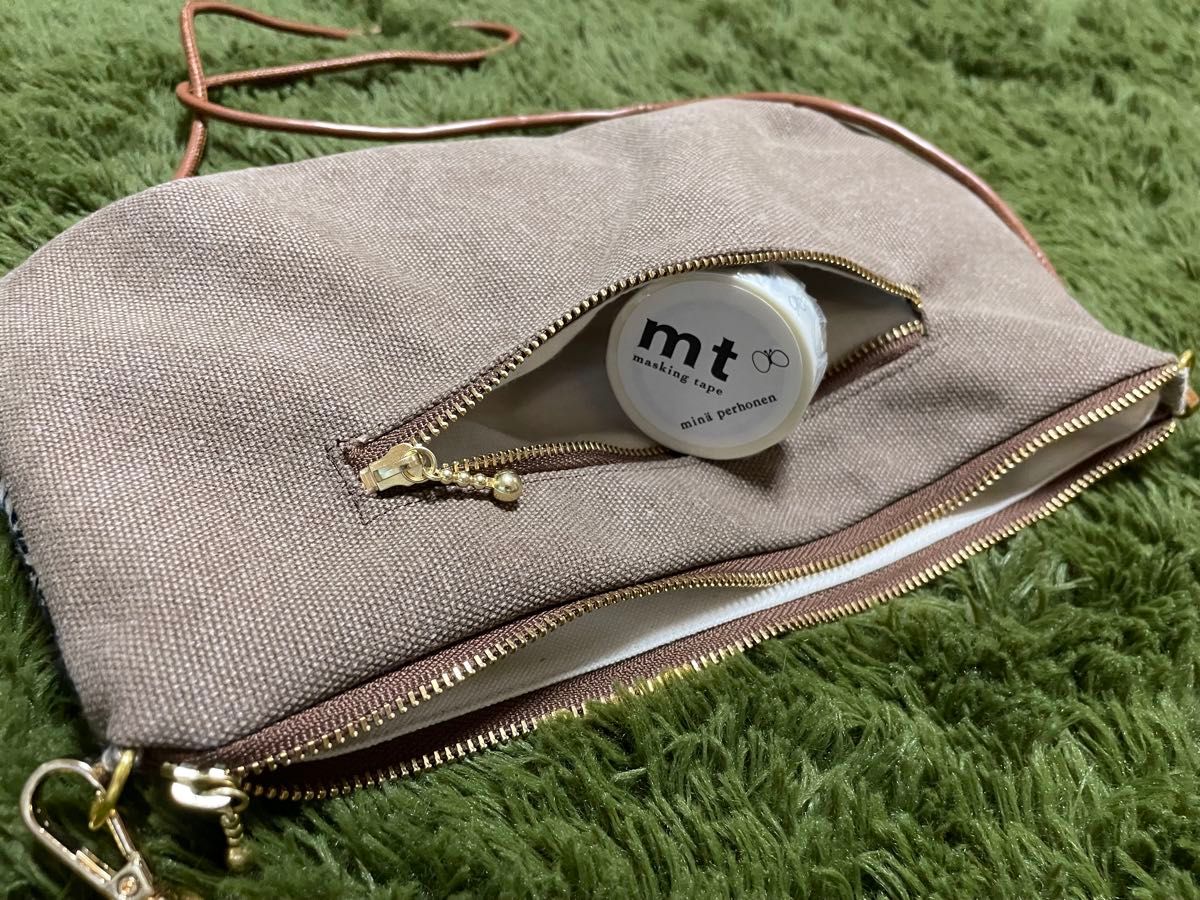 ミナペルホネン ハンドメイド ショルダーバッグ ポーチ サコッシュ