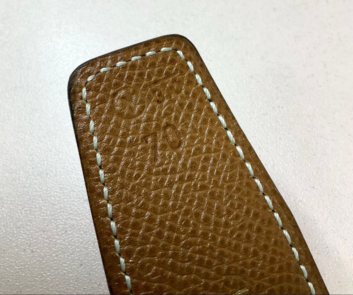 エルメス ダブルH バックル レザーベルト ブラック ゴールド金具