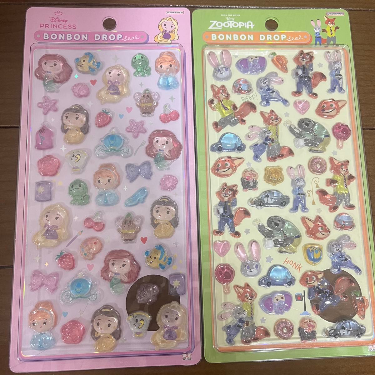 ボンボンドロップシール プリンセス ディズニー ズートピア セット