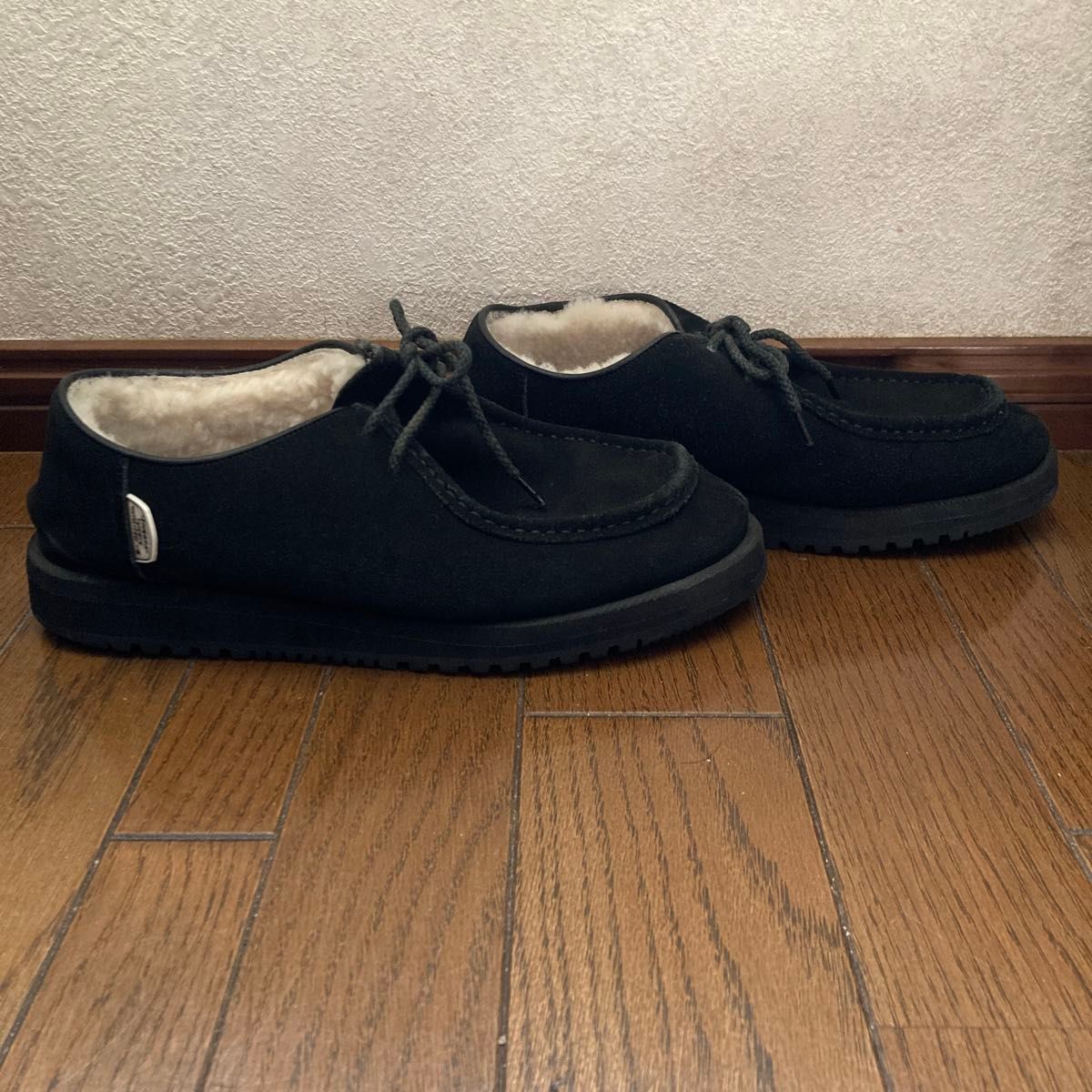 SUICOKE スイコック ムートンモカシンシューズ DYS-Mwpab 黒｜Yahoo