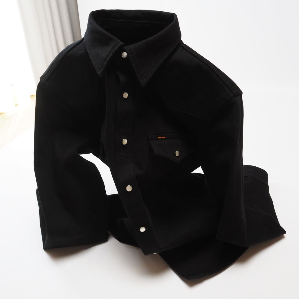 美品 人気サイズXL IRON HEART アイアンハート 黒鎧16ozウエスタン