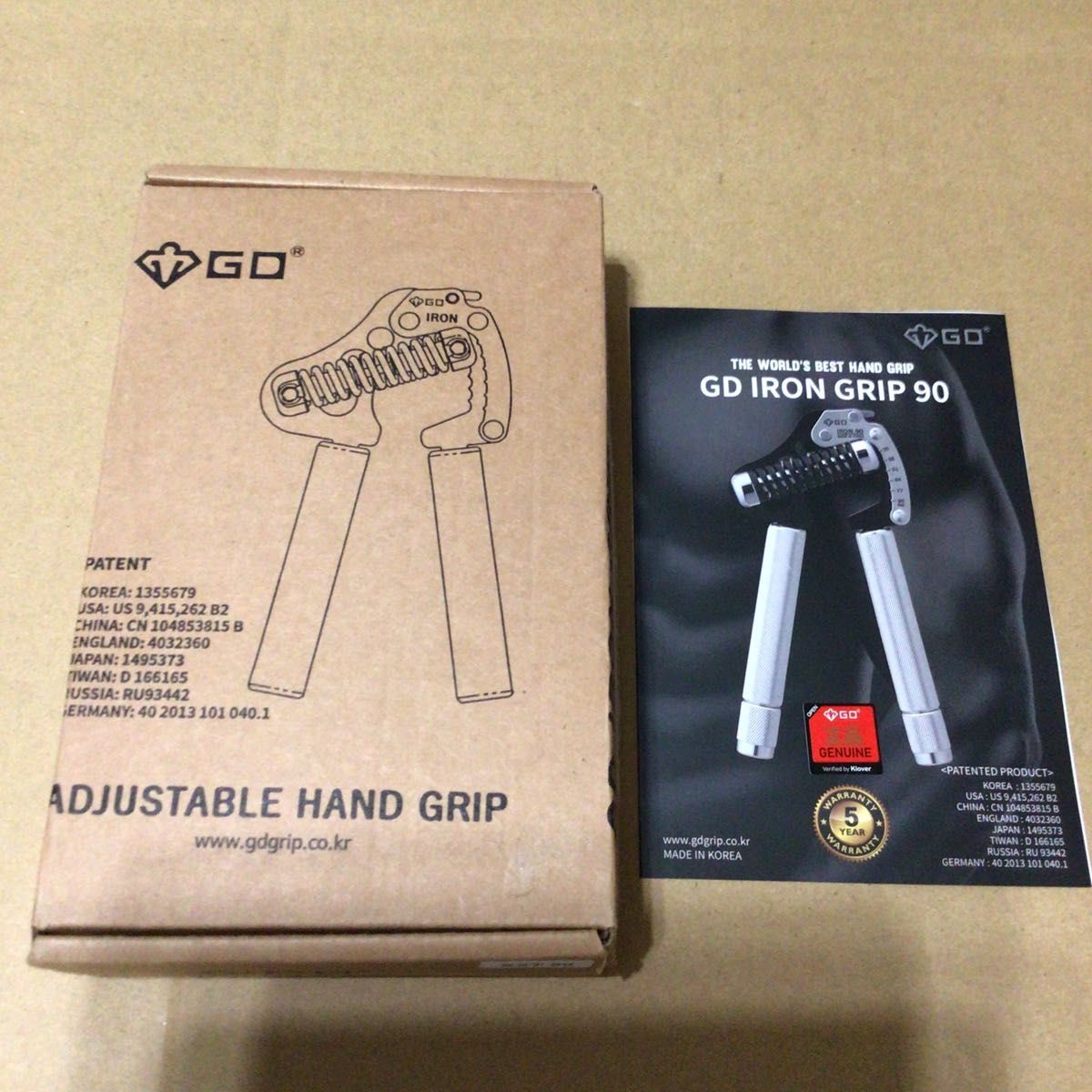 美品 GD IRON GRIP EXT90 ハンドグリップ 箱 説明書付き 握力