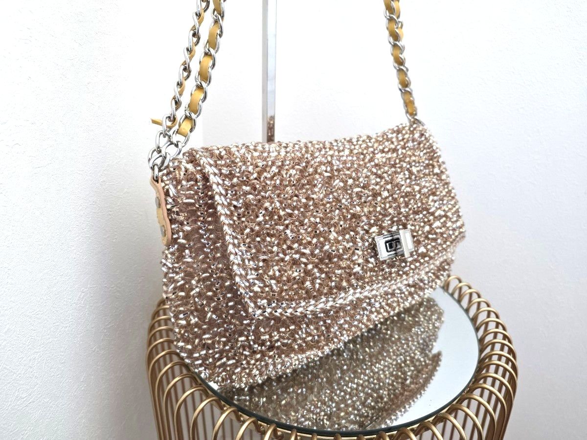 美品】ANTEPRIMA アンテプリマ ルケット ワイヤーバッグ ゴールド