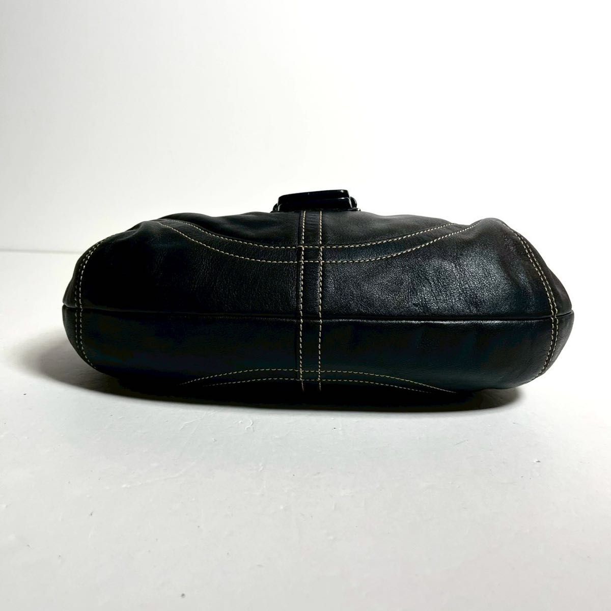 Vintage COACH Soho Leather Shoulder Bag Authentic Black｜Yahoo