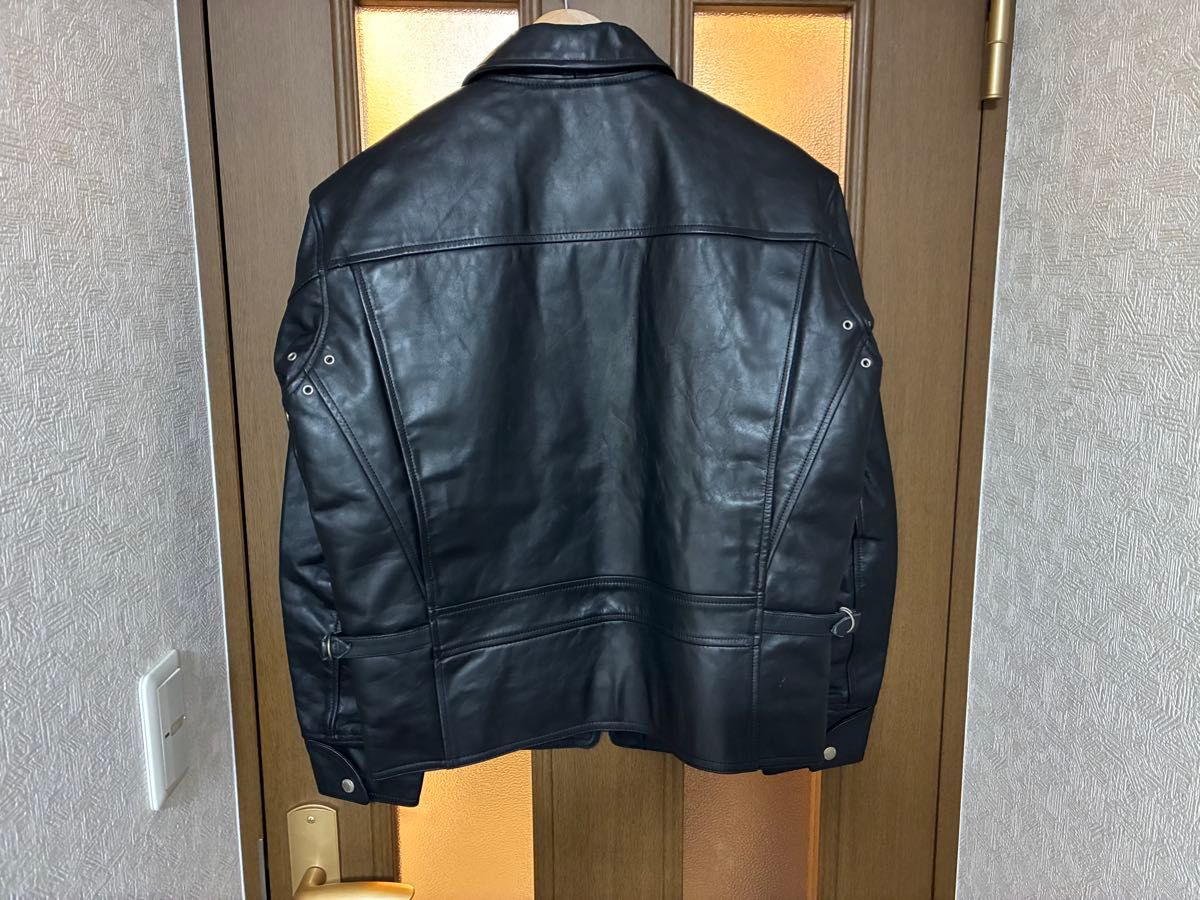 NANKAI 南海 ナンカイ 牛革レザー シングルライダースジャケット黒