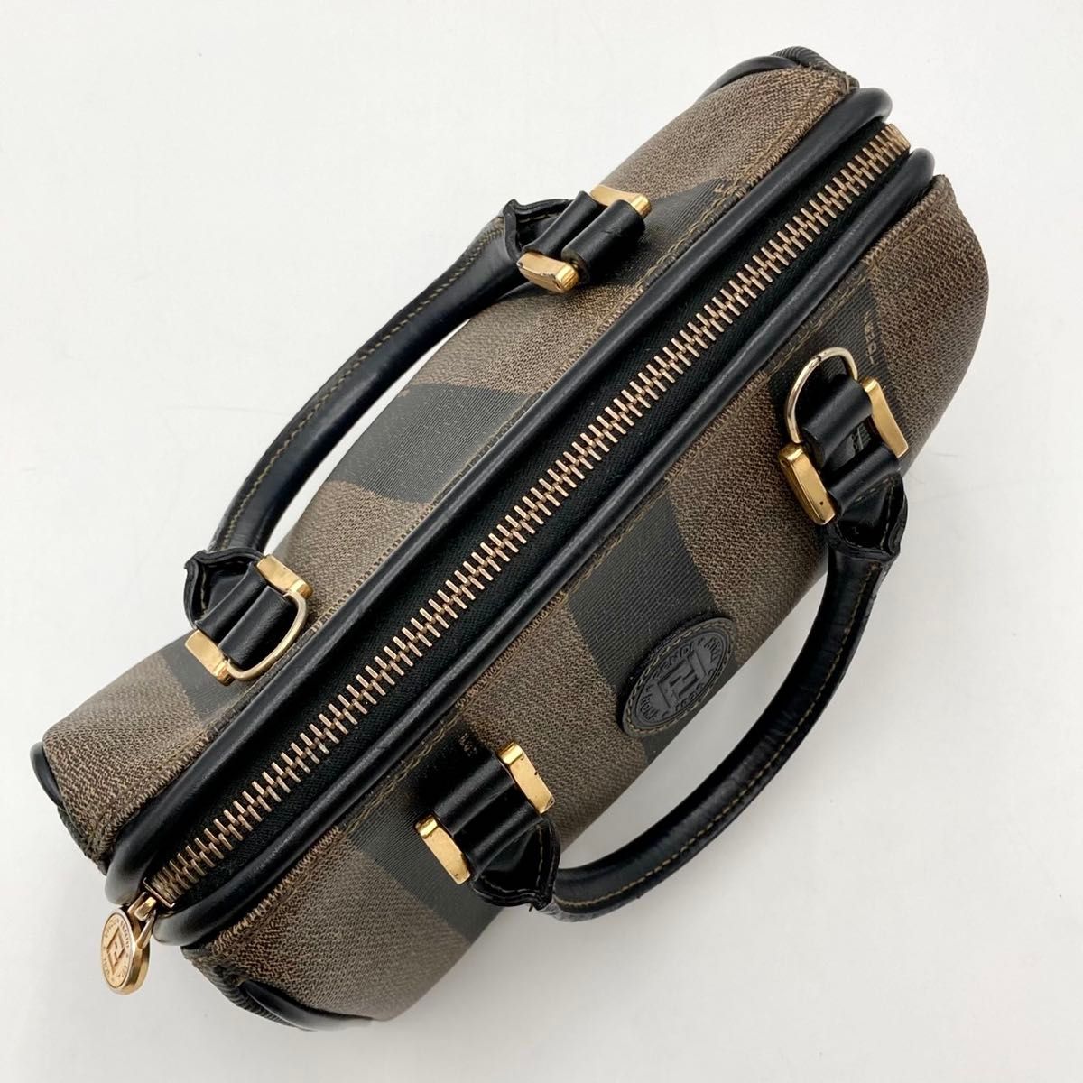 極美品】FENDI フェンディ ペカン ミニボストンバッグ マイクロ PVC