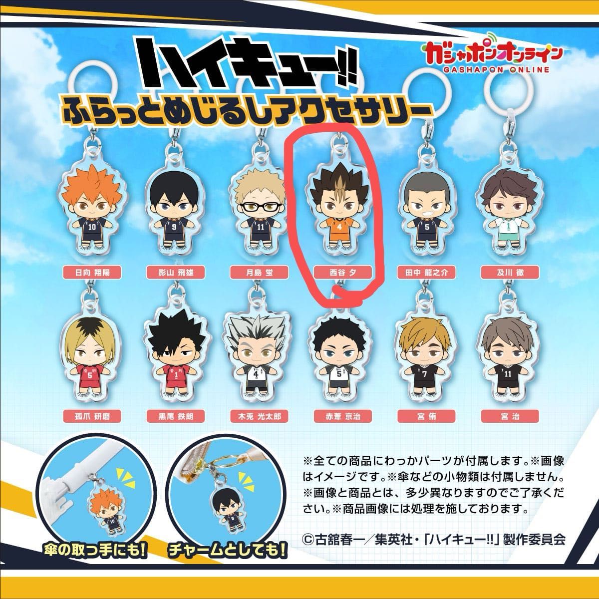 ハイキュー 極楽湯 缶バッジ 赤葦京治 岩泉一 孤爪研磨 西谷夕 月島蛍