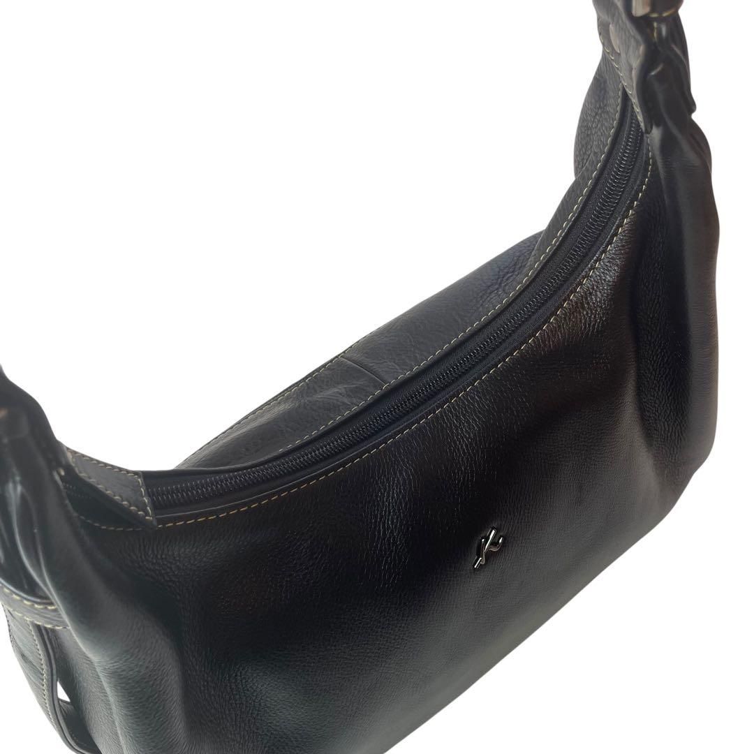 キタムラ Kitamura ワンショルダーバッグ ブラック レザー 肩掛け 黒