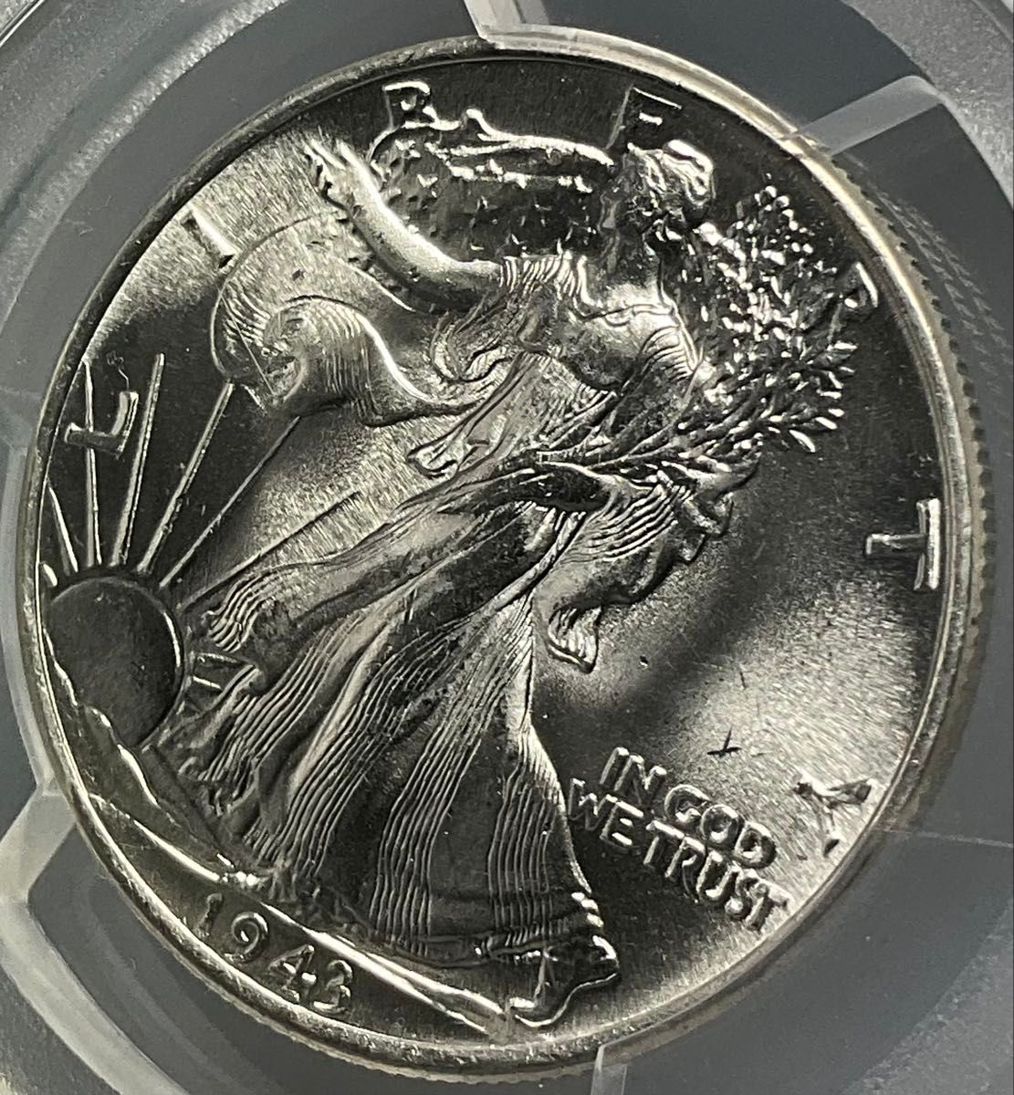 1943 アメリカ ハーフダラー 銀貨 アンティーク コイン PCGS MS66