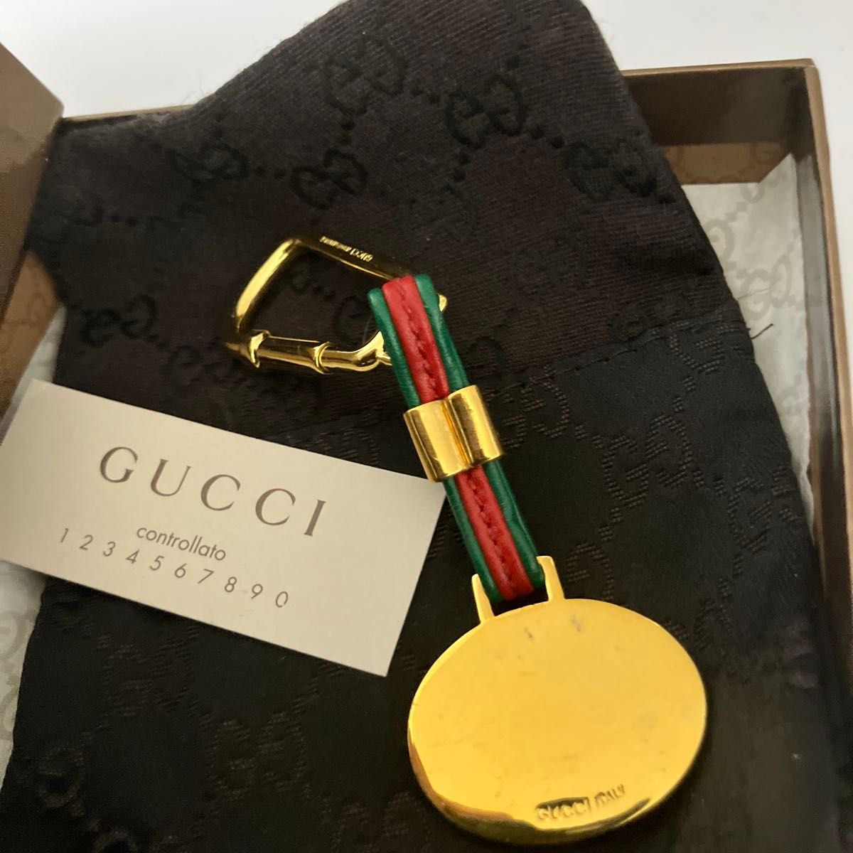 GUCCI グッチ キーホルダー キーリング ゴールド インターロッキングG