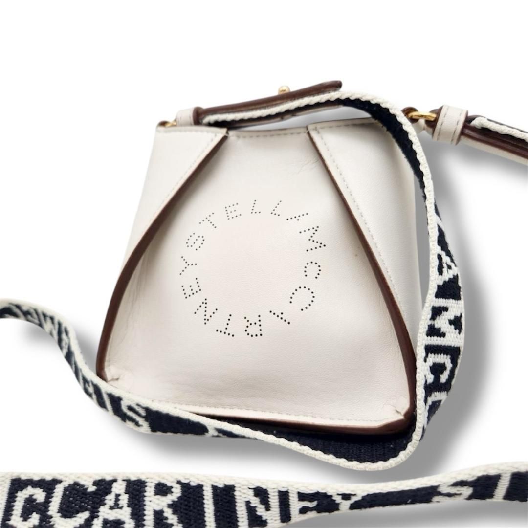 ステラマッカートニー ミニショルダーバッグ パンチングロゴ ホワイト