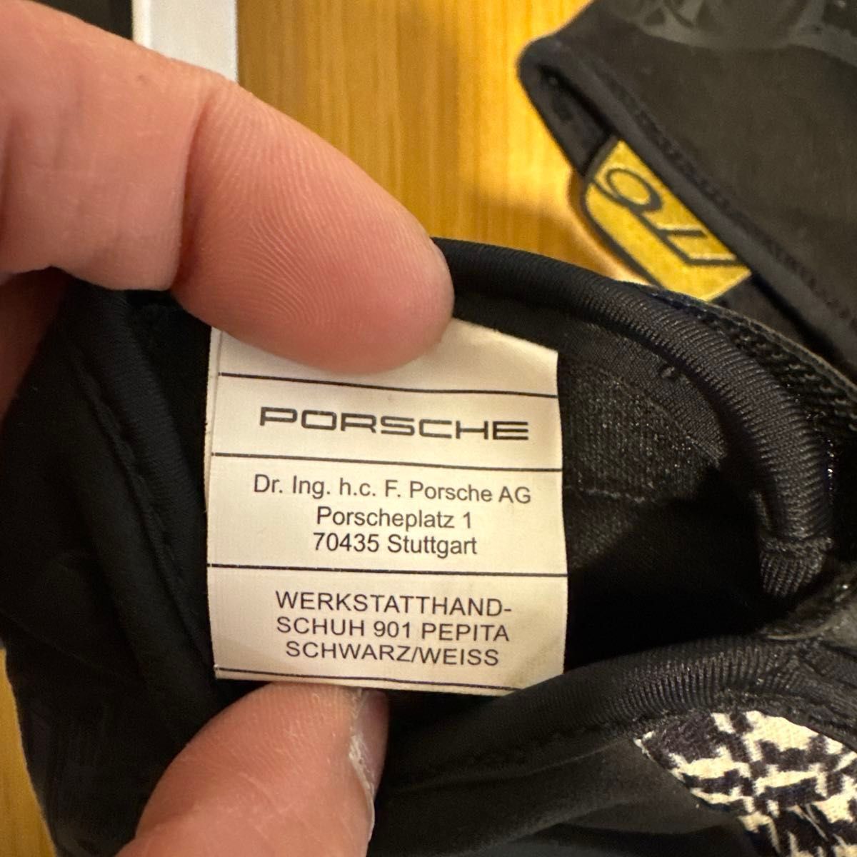 貴重 ポルシェ 純正 ペピタ柄 作業グローブ 手袋 スマホ対応 サイズ9