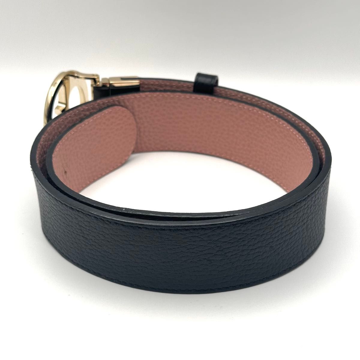 GUCCI グッチ GGロゴ リバーシブルベルト ブラック ピンク｜Yahoo