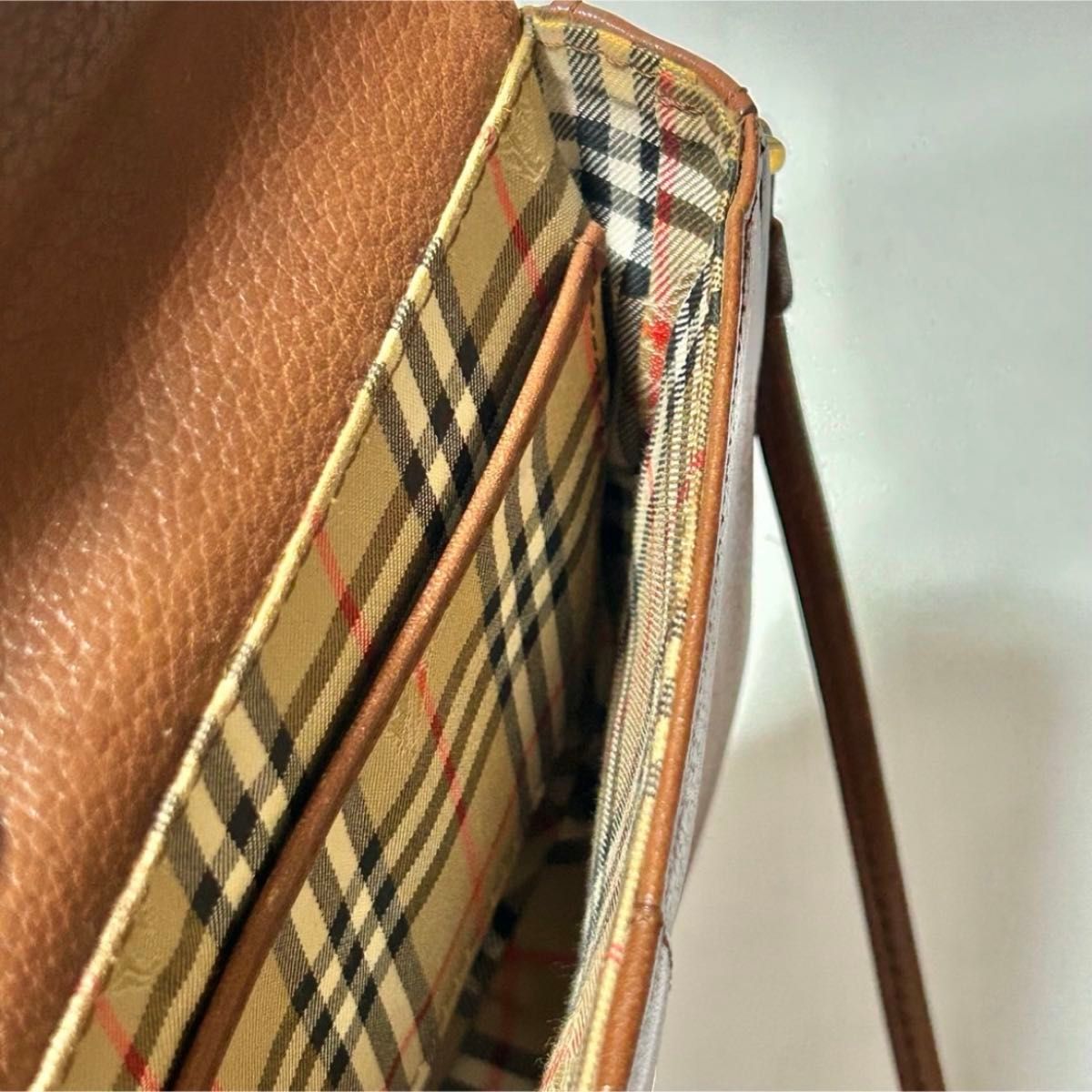 Burberry バーバリー ヴィンテージ ブラウン レザー ノバチェック