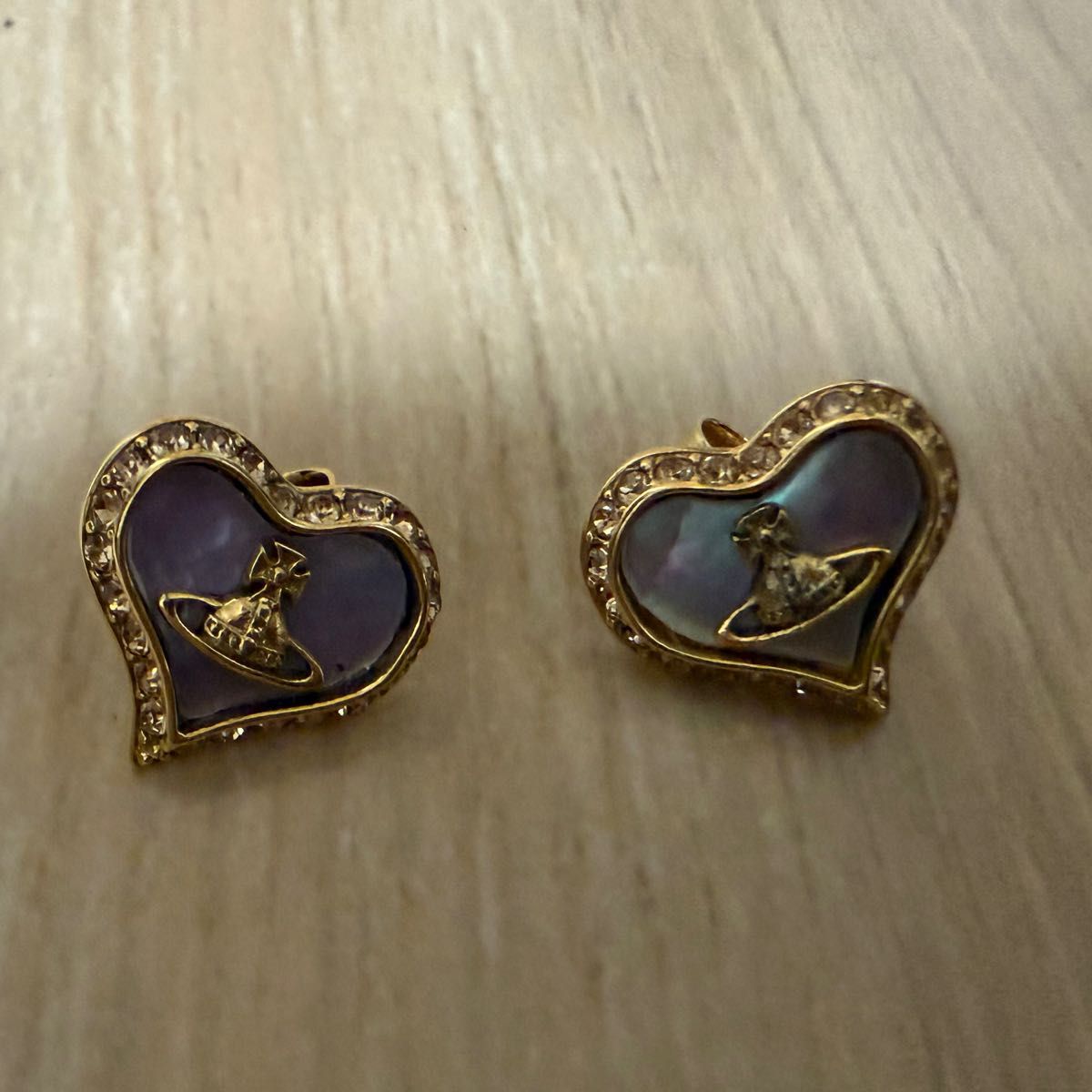 Vivienne Westwood ハートオーブピアス ゴールド パープル｜Yahoo