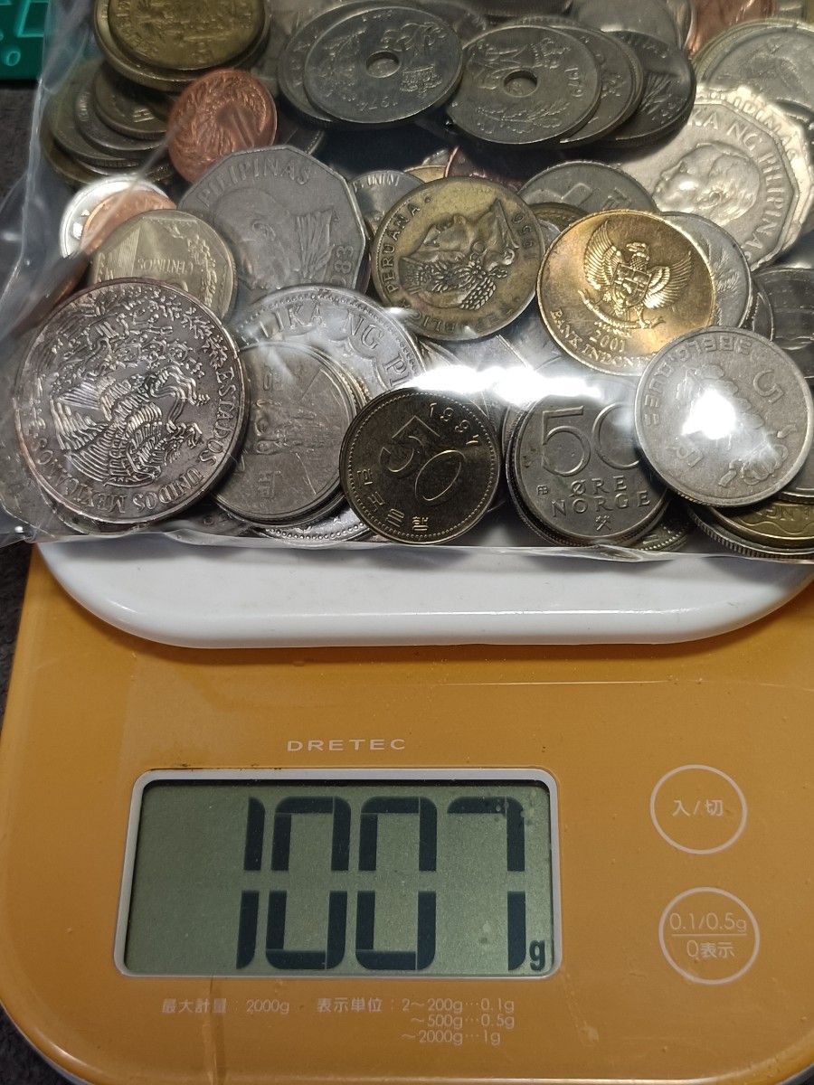 外国 コイン まとめ① 約1Kg 雑銭 世界 硬貨 古銭 外貨｜Yahoo!フリマ