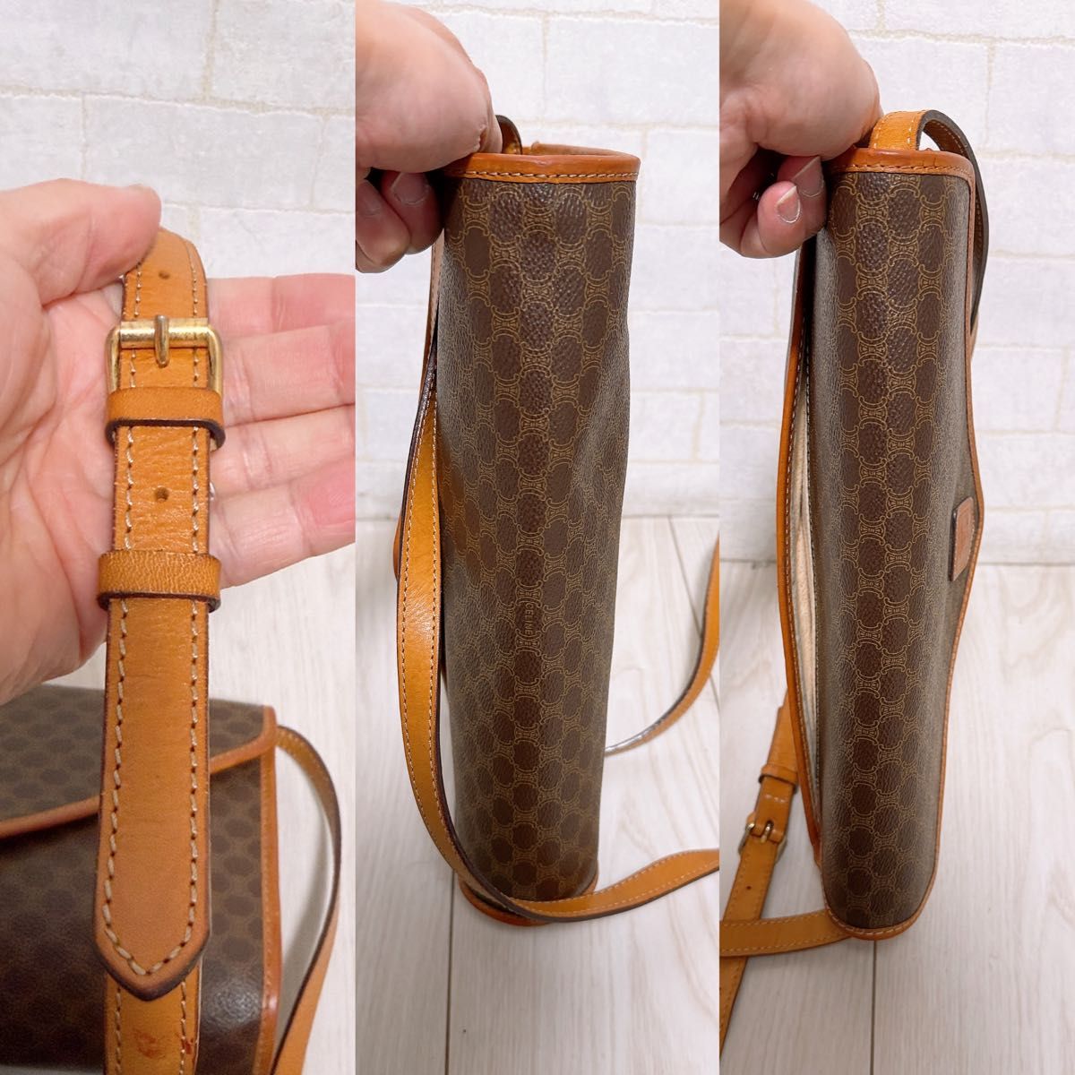 美品』CELINE(セリーヌ)ショルダーバッグ PVC マカダム柄｜Yahoo