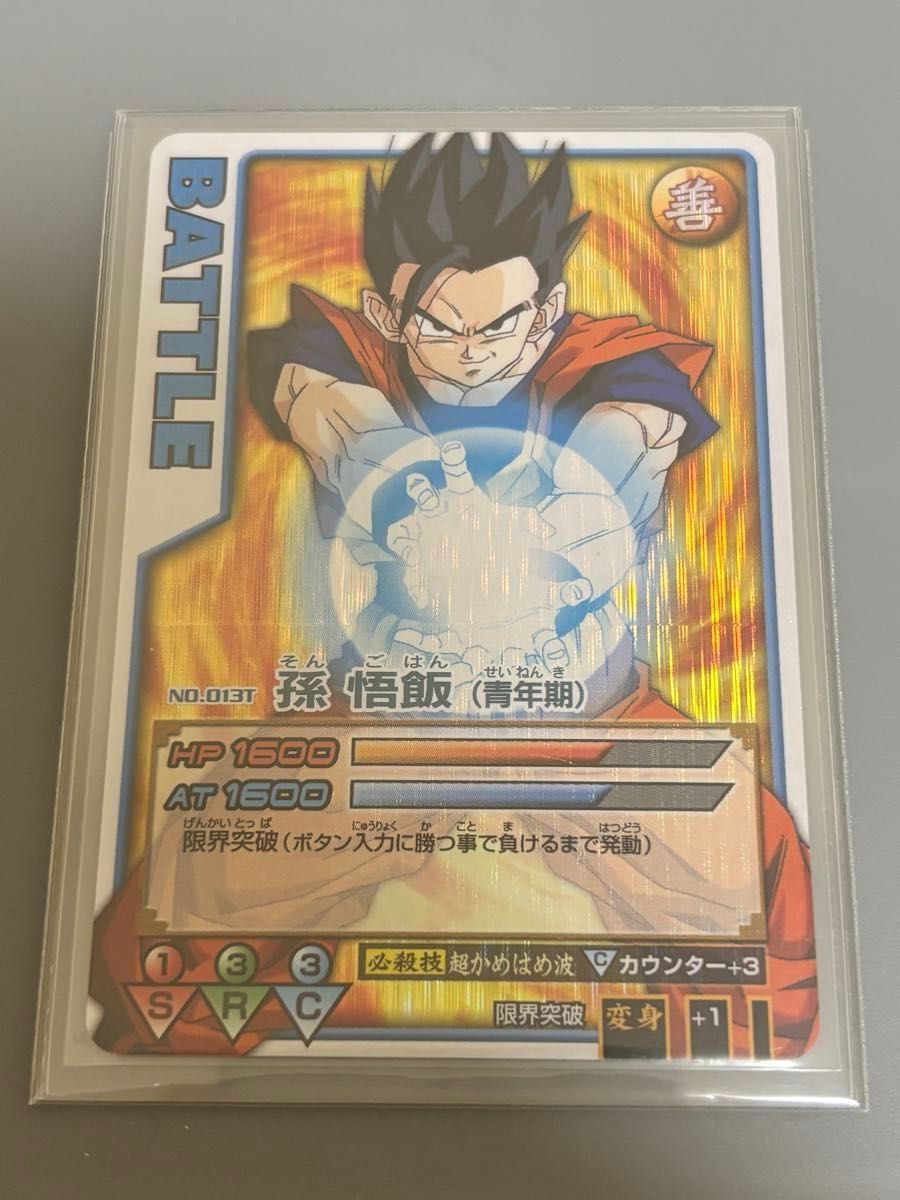 データカードダス ドラゴンボールZ ロケテスト版 No 013T 孫悟飯(青年