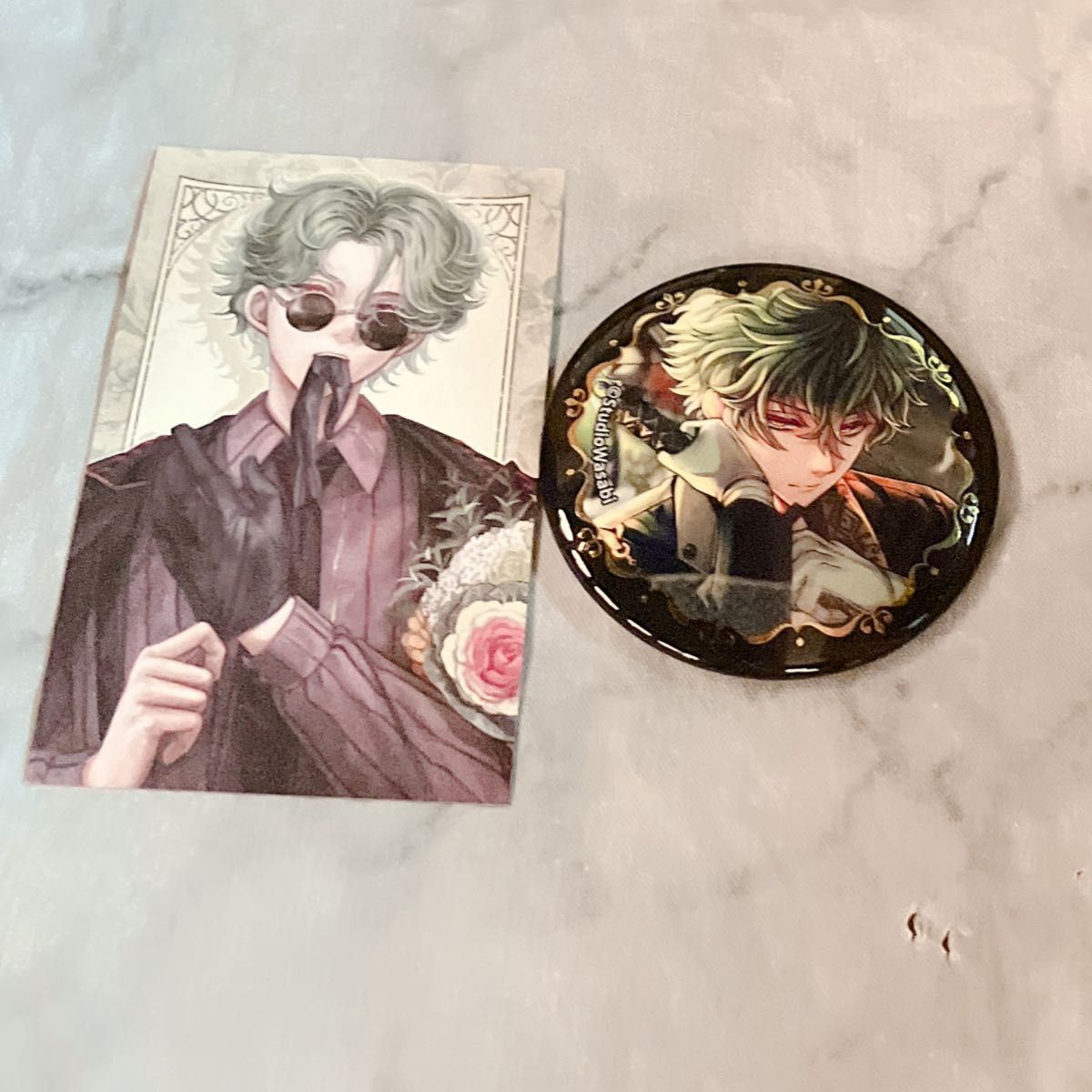 あくねこ 4周年 ハナマル 缶バッジ 箔押し キャラバッジコレクション