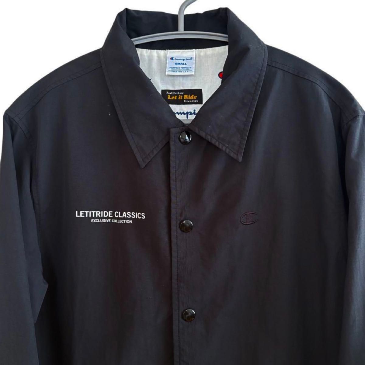 別注】コラボ LET IT RIDE Champion ナイロンコーチジャケット