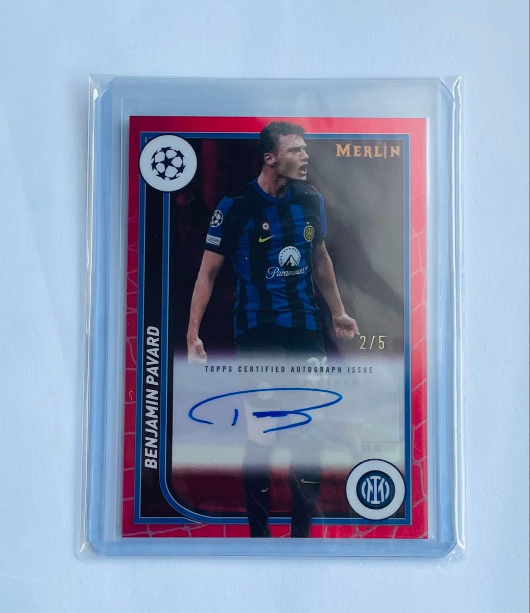 5シリ】2023-24 Topps Chrome Merlin パヴァール 直筆サインカード