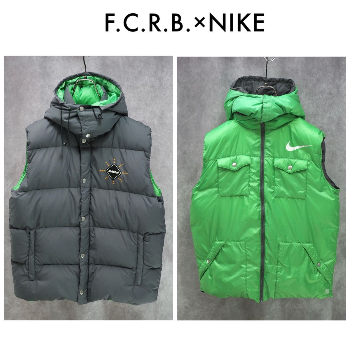 F C R B ×NIKE｜09AW リバーシブルダウンベスト（L） ナイキ real