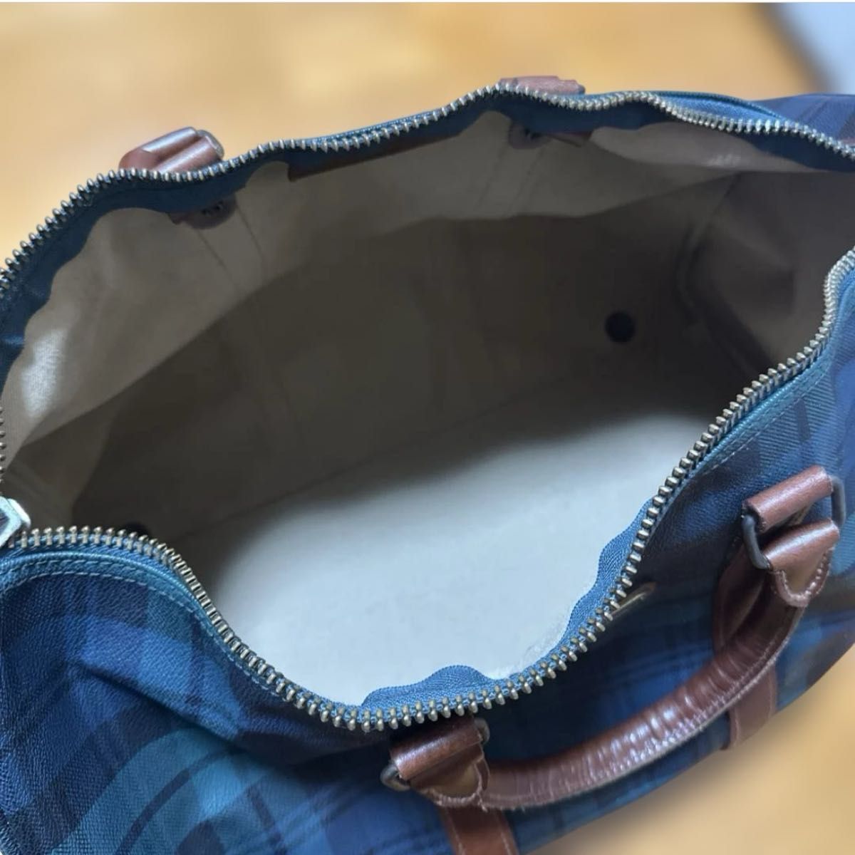 POLO RALPH LAUREN ラルフローレン ボストンバッグ チェック柄 PVC