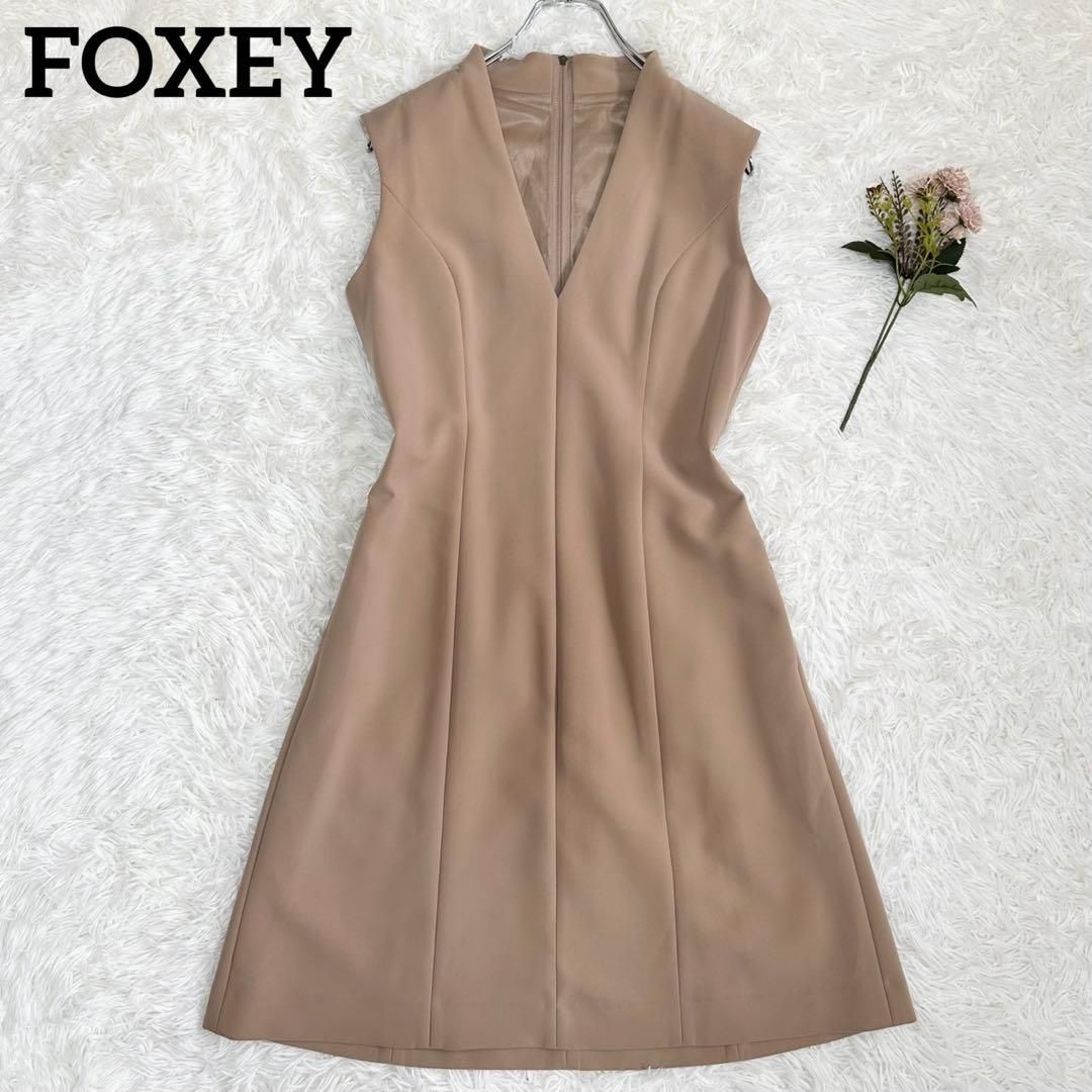 フォクシーニューヨーク ノースリーブワンピース フレア Aライン