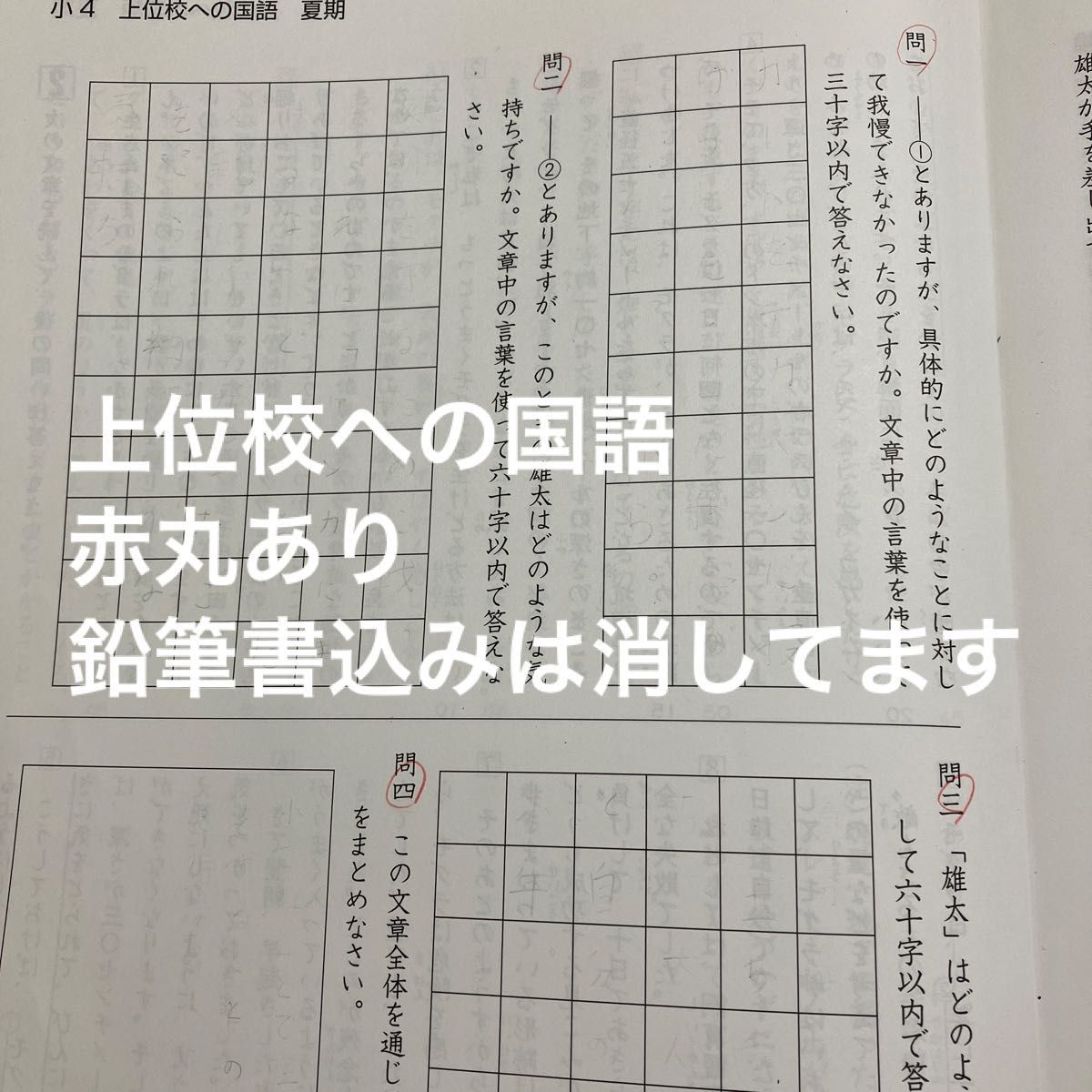 早稲田アカデミー 夏期講習 4年 上位校への算数国語社会理科 総合演習